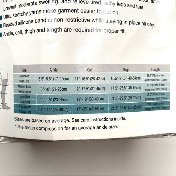 EASE by Therafirm Opaque Thigh Highs NWT in Khaki XL Long - Picture 6 of 8